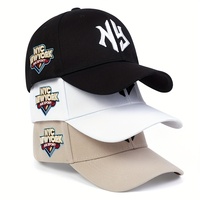 Casquette de baseball personnalisée de luxe à visière incurvée en polyester, modèle Five NY, avec logo brodé