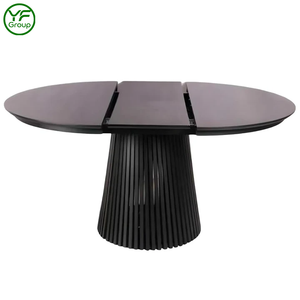 Muebles de Madera Multifuncionales Modernos, Mesa Redonda Plegable y Extensible para 4, 6 u <span class=keywords><strong>8</strong></span> Personas, Mesa de Comedor para el Comedor - Product Image 1