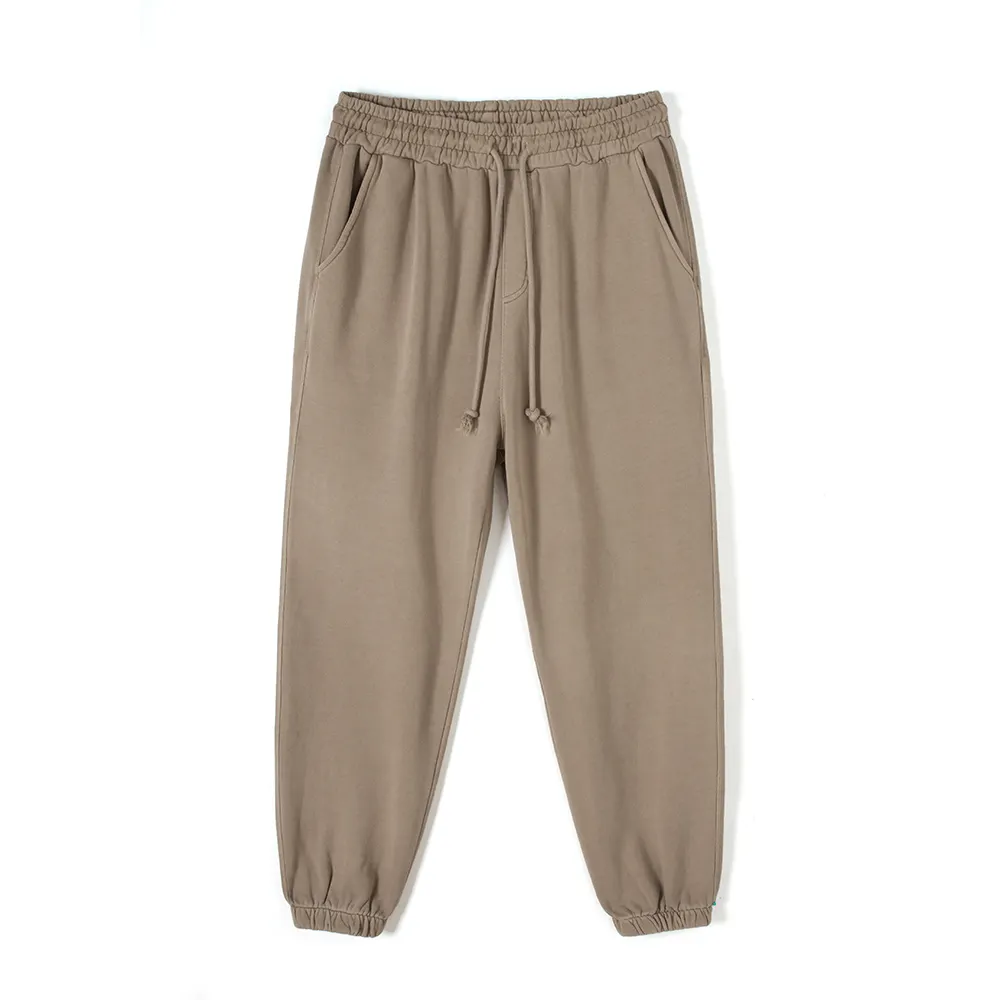 Black High Quality Custom Made jogger pants trousers men organic cotton trousers