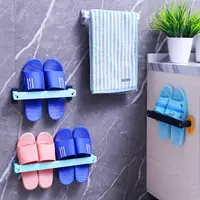 פלסטיק מעל את דלת תליית נעל עצמי מדף אמבטיה קיר תליית מדף מגבת מדף אחסון עבור אביזרי אמבטיה