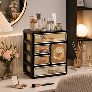 <b>Storage</b> Box Plastic Cosmetic <b>Storage</b> Box Home Office Sundries <b>Dressing</b> <b>Table</b> Drawer Multi-Layer Desktop - Product Image 3