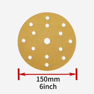 1000 pièces de disques abrasifs dorés SATC de 6 pouces à 15 trous avec fixation auto-agrippante - Oxyde d'aluminium |   Grains 40-400 pour le ponçage du métal et du bois - Product Image 2