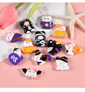 Breloques en résine pour Halloween Artisanat Breloque Slime à dos plat Perles Ornements miniatures pour couronne/robe/boucles d'oreilles/pinces à cheveux/coques de téléphone - Product Image 6