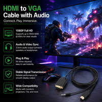 Cable Adaptador Convertidor HDMI a VGA de Alta Calidad WISTAR con Soporte de Audio 1080P Full HD