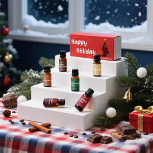 Meilleures ventes - Édition limitée de Noël - Huile parfumée <span class=keywords><strong>à</strong></span> la vanille, <span class=keywords><strong>à</strong></span> la cannelle, aux <span class=keywords><strong>épices</strong></span>, au chocolat et <span class=keywords><strong>à</strong></span> la cerise pour les fêtes <span class=keywords><strong>d</strong></span>'hiver - Coffret de 6 pièces - Product Image 2