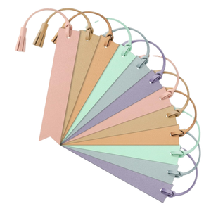 Ready Stock PU Leather Bookmarks with Tassels Promotional Bookmarks Education Anniversary Gifts for Book Lovers
