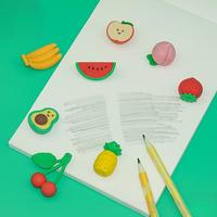 Borradores de Goma con Forma de Frutas y Animales de Dibujos Animados en 3D Personalizados al por Mayor, Juegos de Papelería para Lápices