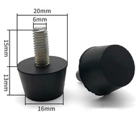 Coussinets de pied à vis en caoutchouc robustes antidérapants et absorbant les chocs, support de la jambe coussinet augmentant la hauteur est livré avec des vis