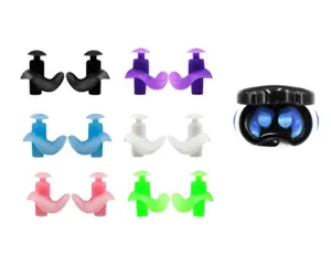 Custom Silicone Swimming Snorkeling Earplugs Waterproof Ear Plugs Showering with Protective Case for Surfing Traveling Sleeping