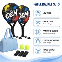 Ensemble de raquettes de padel (lot de 2) avec 2 balles et 1 sac de transport, en ABS léger, pour les sports de plein air décontractés