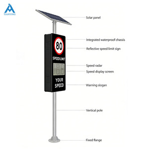 Détecteur <span class=keywords><strong>de</strong></span> vitesse radar intelligent avec affichage LED pour <span class=keywords><strong>signalisation</strong></span> routière, compatible OEM - Product Image 2