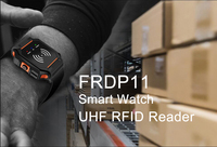 Lector RFID Portátil para Android 860~960MHz BT de Bajo Consumo 5.1, Lector de Reloj RFID UHF USB BT para Gestión de Activos