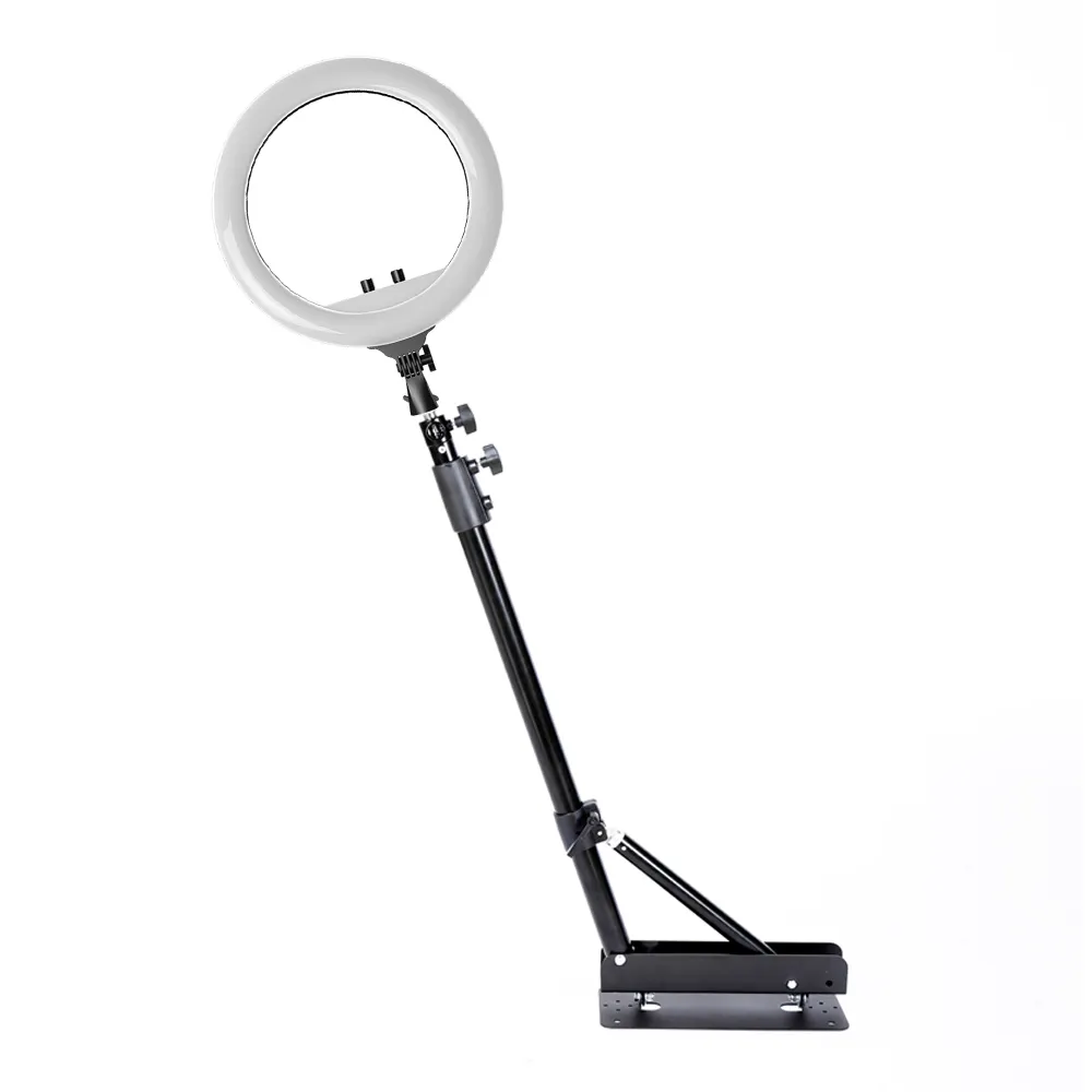 18 inch Round Lamp Barber Chest Holder Hair Extensions Ring Light Ringlight Wall Mount for Barber Shop Live Streaming Recording