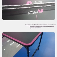 Table de ping-pong miniature Butterfly pour enfants, ensemble de divertissement à domicile, équipement sportif d'entraînement, résistant aux chocs, pliable