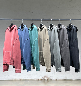 BE 380gsm Loose Washed French Terry Pullover Sudadera con capucha Hombres Custom Hoodi - Product Image 1