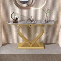 Console Moderne Étroite en Fer Forgé de Luxe Contemporain pour Hôtels, à Placer Contre le Mur du Salon