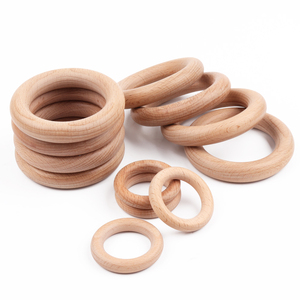 Anillos de Madera de 70 mm con Certificado CE, Círculos de Madera para Mordedores de Bebé, Fabricación de Collares, Bien Pulidos - Product Image 4