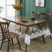 Nappe en PVC directement de l'usine, lavable, imperméable, résistante à l'huile, brodée, résistante à l'usure, antidérapante, transparente, pour la maison