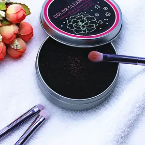 Brosse de maquillage nettoyant éponge dissolvant couleur de la brosse fard à paupières éponge outil nettoyant rapide couleur offmake pinceaux nettoyant
