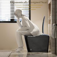 Toilettes intelligentes à double chasse monobloc, modernes, confortables, avec commande tactile, siège chauffant, toilettes intelligentes pour chambre à coucher