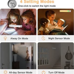 Miroir de maquillage LED rechargeable par USB, à intensité variable, avec détecteur de mouvement, éclairage sous armoire, placard, armoire - Product Image 5