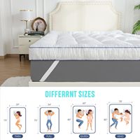 Meilleur sommeil bien Gel mousse mince mousse à mémoire de forme camion lit surmatelas microfibre coussin double lit protecteur pour les personnes âgées mal de dos