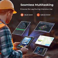 Tablet genggam biometrik profesional IP68 OEM, Tablet PC keras 8 inci, Tablet industri 128GB dengan tali NFC luar ruangan, perangkat genggam biometrik kendaraan 4G