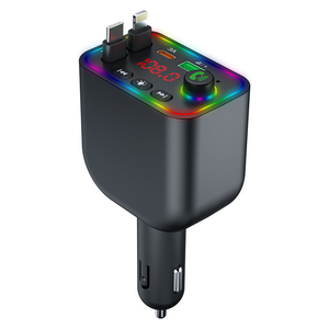 Chargeur de téléphone portable USB portable <span class=keywords><strong>pour</strong></span> <span class=keywords><strong>voiture</strong></span> 120W avec câble télescopique, charge super rapide <span class=keywords><strong>pour</strong></span> lecteur MP3 et émetteur <span class=keywords><strong>FM</strong></span> - Product Image 2