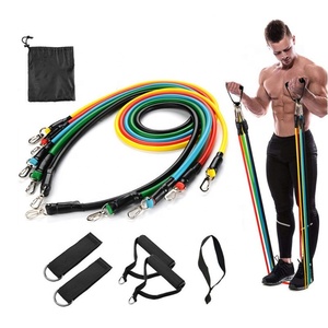 11 pz Set RTS 100 LBS TPE Logo personalizzato formazione tonificante uomini cinturini alla caviglia braccio <span class=keywords><strong>gambe</strong></span> esercizio tubo di resistenza fasce <span class=keywords><strong>con</strong></span> manici in schiuma - Product Image 5