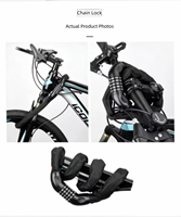 Antivol pliable à combinaison à 5 chiffres, chaîne de 1,6 m avec tête inclinée pour vélos électriques, VTT et portes, facile à utiliser