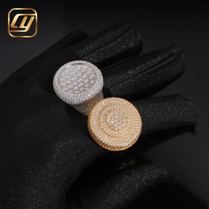 Hip Hop Bling <b>Ring</b> 925 Sterling <b>Silver</b> Fully Iced Round Signet <b>Ring</b> Micro Pave VVS Moissanite Mens <b>Statement</b> <b>Ring</b> Wholesale - Product Image 6