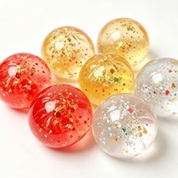 Jouet Squishy en TPR à poudre dorée sur le thème de Noël, jouet anti-stress à rebond lent, emballage créatif en boîte