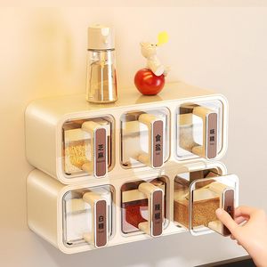 Caja de Almacenamiento de Especias para Colgar en la Pared de la Cocina, Recipiente Sellado para Sal y Especias, para Almacenamiento y Contención de Alimentos - Product Image 5