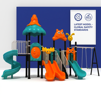 SageDelightRides Ensemble de jeux d'extérieur en gros avec toboggan, balançoire et tunnel pour enfants, en LLDPE et tubes en acier, pour complexes balnéaires en bord de mer, vente en gros