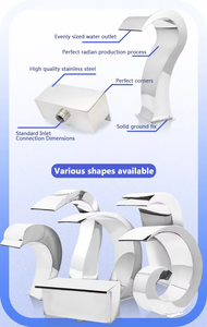 Fuente de Cascada Decorativa de Acero Inoxidable 304 para Exteriores, Adorno de Pared para Jardín y Piscina WATER CROWN - Product Image 4