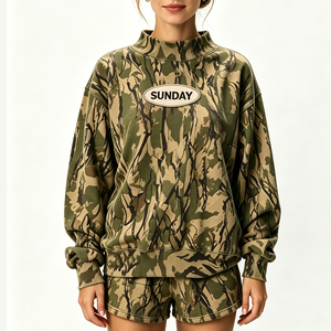 <span class=keywords><strong>Sudadera</strong></span> Gráfica con Cuello Alto para Mujer y Adolescente 2026, <span class=keywords><strong>Oversize</strong></span>, Corta, Manga Larga, Holgada, para Invierno - Product Image 2