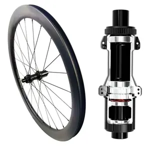 새로운 기술 2650TL 도로 자전거 50mm 1420 스포크 Rachet 탄소 림 샤먼 자전거 탄소 Wheelset 디스크 브레이크 700c