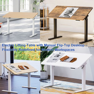 Bureau électrique moderne à hauteur réglable avec 2 pieds et un seul moteur, cadre de bureau ergonomique inclinable pour position assise-debout - Product Image 2