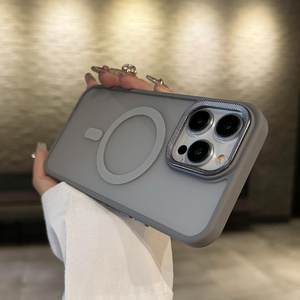 Matte Mờ Từ Trường Hợp Đối Với <span class=keywords><strong>iPhone</strong></span> 15 14 13 12 11 16 Pro Max Trường Hợp Đối Với Nam Châm Không Dây Sạc Máy Ảnh Bảo Vệ Trường Hợp - Product Image 2