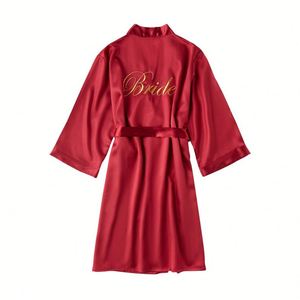Nuevo <span class=keywords><strong>Bata</strong></span> <span class=keywords><strong>de</strong></span> Satén para <span class=keywords><strong>Novia</strong></span> y Dama <span class=keywords><strong>de</strong></span> Honor con Letras Blancas y Negras, Regalo <span class=keywords><strong>de</strong></span> Boda para Madre o <span class=keywords><strong>Hermana</strong></span> <span class=keywords><strong>de</strong></span> <span class=keywords><strong>la</strong></span> <span class=keywords><strong>Novia</strong></span>, Kimono - Product Image 2