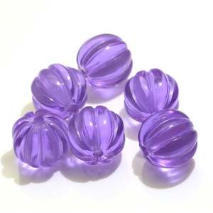 DS Gems Perles en forme de citrouille à trou complet Pierres précieuses en cristal de verre pour la fabrication de bijoux - Product Image 3