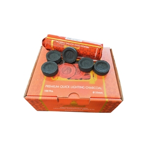 Charbon à chicha AI <span class=keywords><strong>Fakher</strong></span> Pure Fruit Wood 33mm, allumage rapide, sans fumée, cendres blanches, charbon à chicha 33mm - Product Image 2