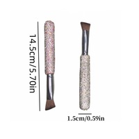 Outils de maquillage de luxe avec strass cristal poudre pinceaux à ongles paillettes argent rose Bling diamant cristal Bling Blush pinceaux