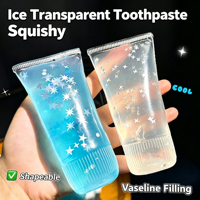 Jouet anti-stress en gel en forme de cube de glace, transparent, en TPU souple, pour enfants et adultes