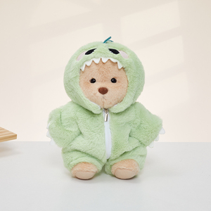 Oso de Peluche Lina de 30 cm con Articulaciones Flexibles para Aliviar el Estrés, Animal de Peluche para el Bienestar Mental con Traje de Dinosaurio - Product Image 1