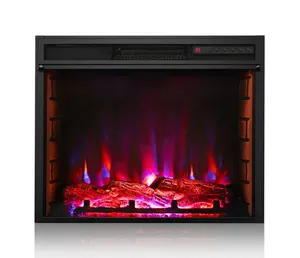 Custom made modern luxury american 220~240V indoor wood built in electric fireplace