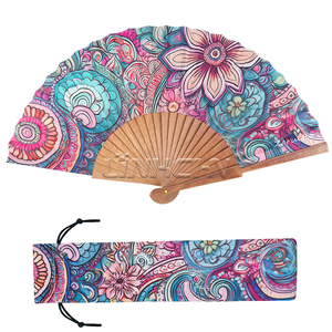 Tay fan hâm mộ thủ công Tây Ban Nha bông vải và gỗ bao gồm bảo vệ đay bông túi món quà đích thực 23cm - Product Image 2