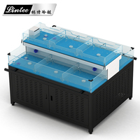 Aquarium de présentation de fruits de mer frais vivants à température unique, économie d'énergie, pour supermarché, restaurant, magasin de poissons tropicaux, 304