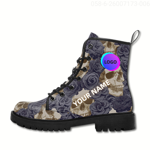 Bottes Martin Gothiques Tendance pour Hommes et Femmes, Personnalisables avec Nom et Logo, Fabrication Fiable, Décontractées, pour la Marche et le Sport 058-6-26007173-005 - Product Image 2