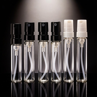 Flacons testeurs de parfum 1,5 ml, 2 ml, 2,5 ml, flacons en verre vides avec paille invisible française, mini flacon échantillon de parfum avec emballage